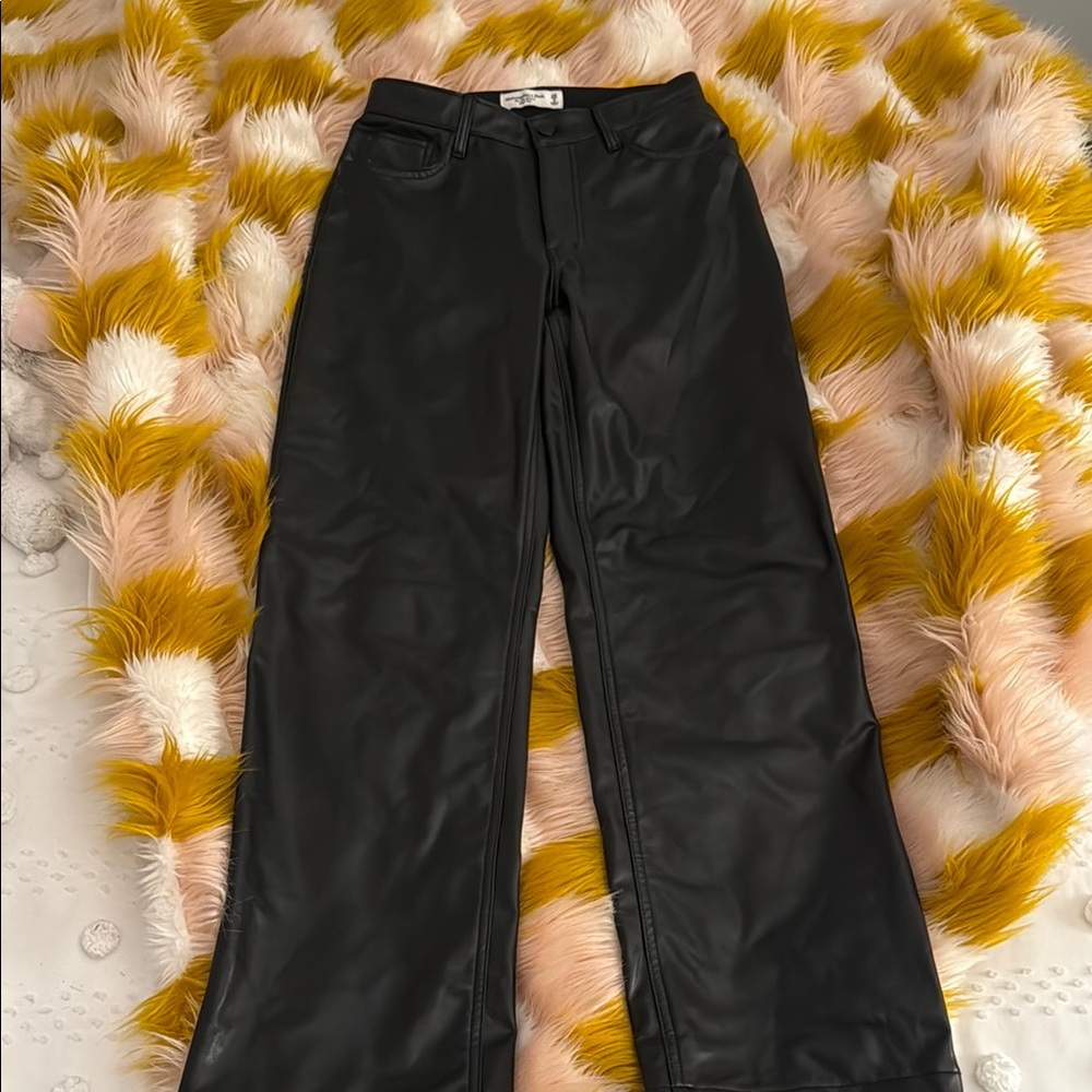 Abercrombie & Fitch Black Leather Pants